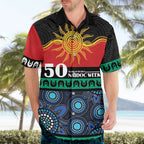 Personalised Australian Aboriginal Torres Strait Islanders Hawaiian Shirt Together We Rise Together We Stay Deadly