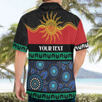 Personalised Australian Aboriginal Torres Strait Islanders Hawaiian Shirt Together We Rise Together We Stay Deadly