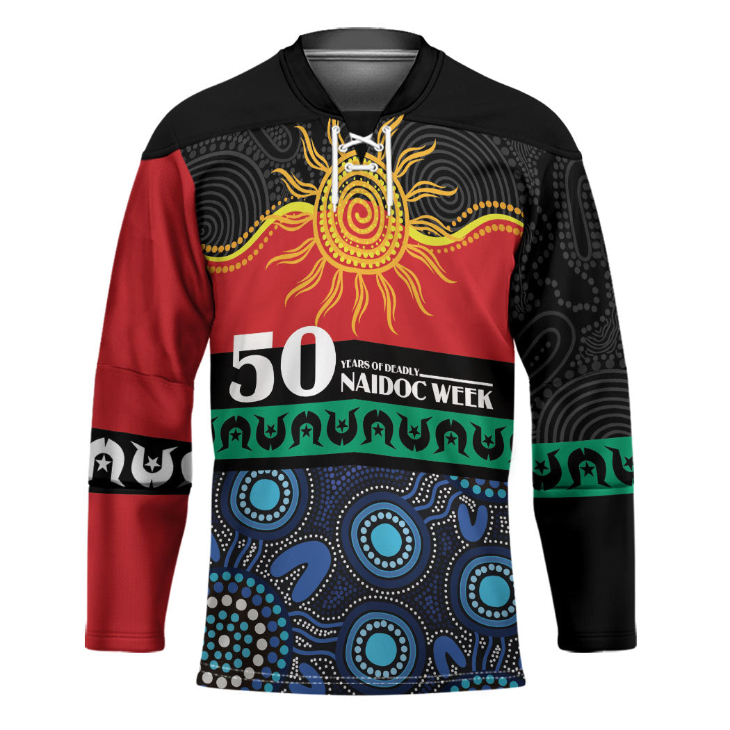 Personalised Australian Aboriginal Torres Strait Islanders Hockey Jersey Together We Rise Together We Stay Deadly