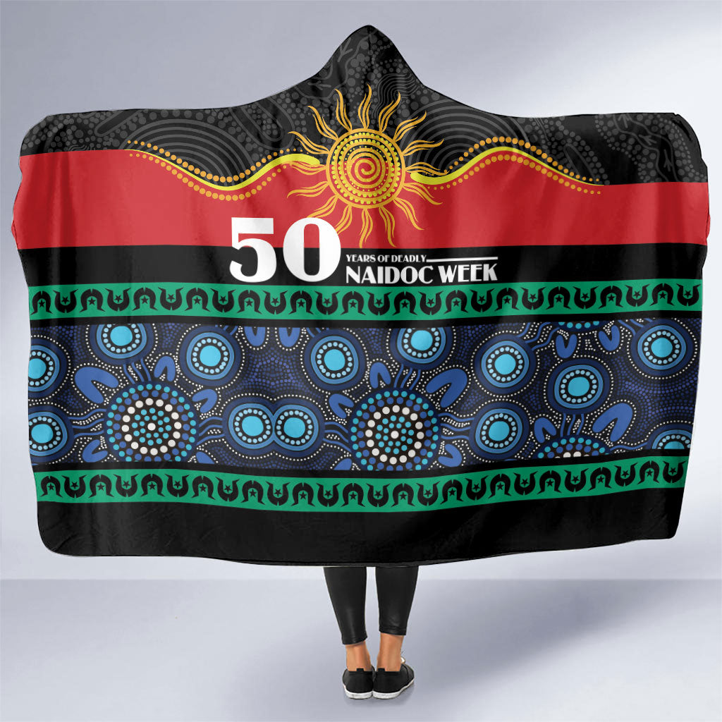 Australian Aboriginal Torres Strait Islanders Hooded Blanket Together We Rise Together We Stay Deadly