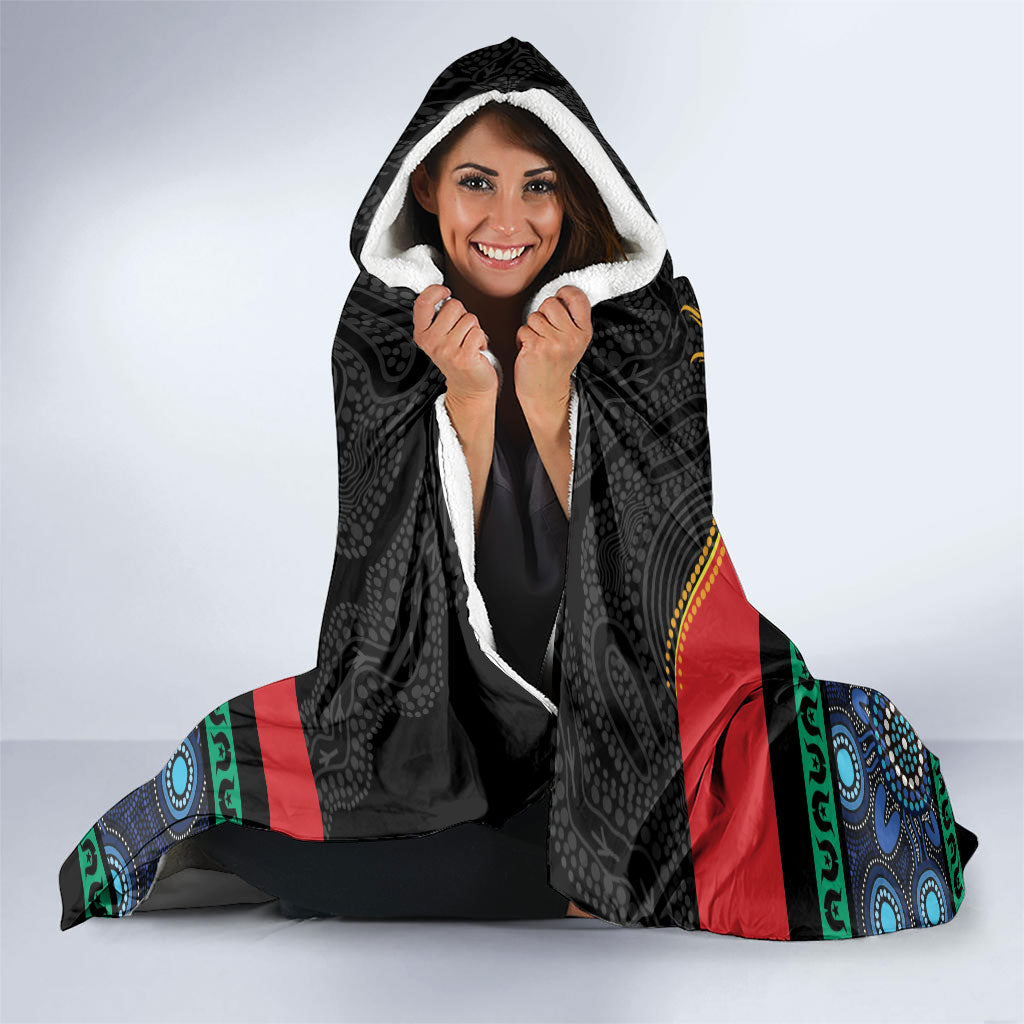 Australian Aboriginal Torres Strait Islanders Hooded Blanket Together We Rise Together We Stay Deadly