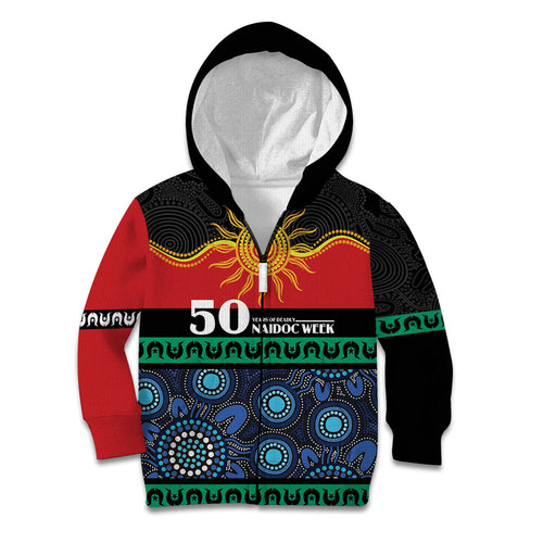 Personalised Australian Aboriginal Torres Strait Islanders Kid Hoodie Together We Rise Together We Stay Deadly