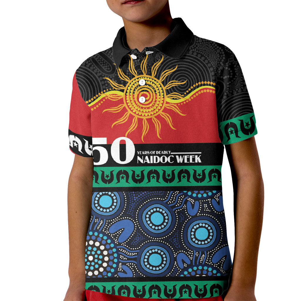 Personalised Australian Aboriginal Torres Strait Islanders Kid Polo Shirt Together We Rise Together We Stay Deadly