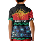 Personalised Australian Aboriginal Torres Strait Islanders Kid Polo Shirt Together We Rise Together We Stay Deadly
