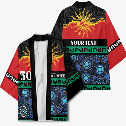Personalised Australian Aboriginal Torres Strait Islanders Kimono Together We Rise Together We Stay Deadly