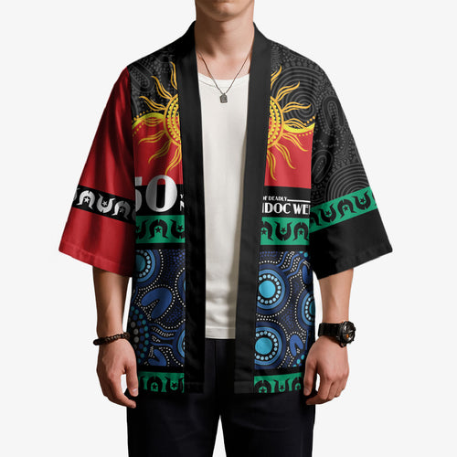 Personalised Australian Aboriginal Torres Strait Islanders Kimono Together We Rise Together We Stay Deadly