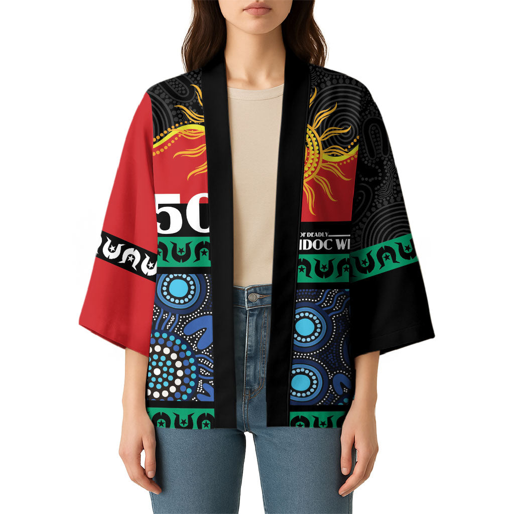 Personalised Australian Aboriginal Torres Strait Islanders Kimono Together We Rise Together We Stay Deadly