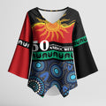 Personalised Australian Aboriginal Torres Strait Islanders Kimono Sleeve Blouse Together We Rise Together We Stay Deadly