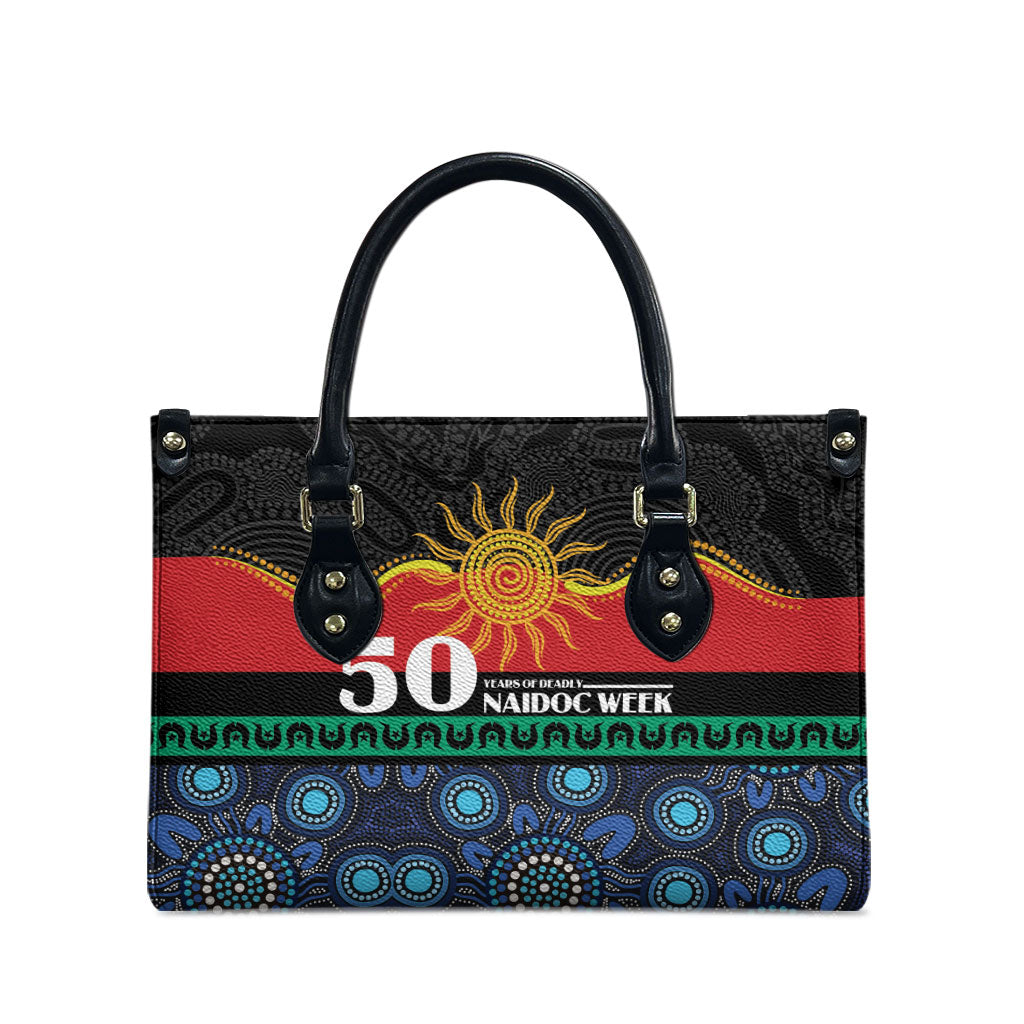 Australian Aboriginal Torres Strait Islanders Leather Bag Together We Rise Together We Stay Deadly