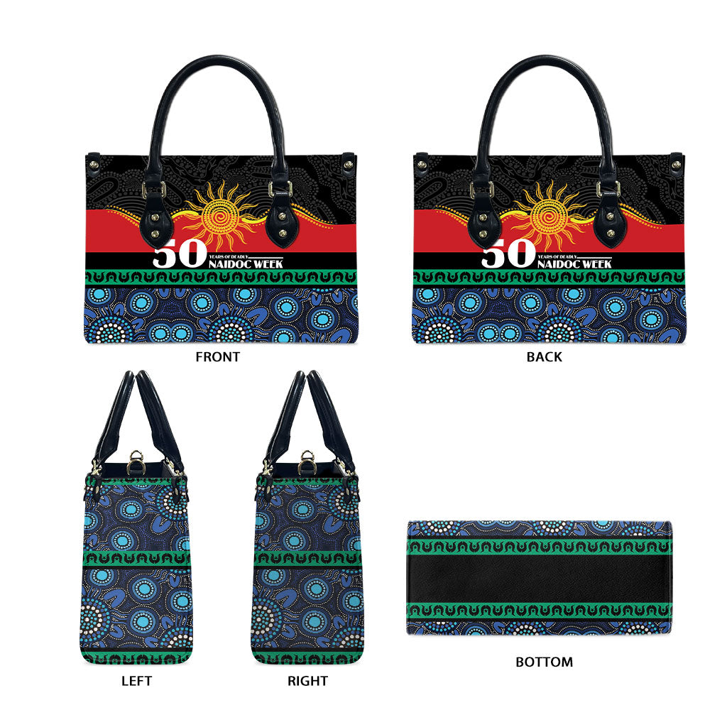 Australian Aboriginal Torres Strait Islanders Leather Bag Together We Rise Together We Stay Deadly