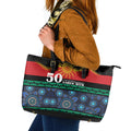 Australian Aboriginal Torres Strait Islanders Leather Tote Bag Together We Rise Together We Stay Deadly