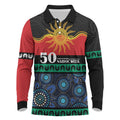 Personalised Australian Aboriginal Torres Strait Islanders Long Sleeve Polo Shirt Together We Rise Together We Stay Deadly