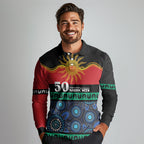 Personalised Australian Aboriginal Torres Strait Islanders Long Sleeve Polo Shirt Together We Rise Together We Stay Deadly