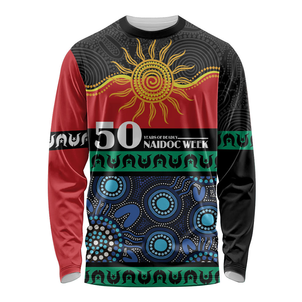 Personalised Australian Aboriginal Torres Strait Islanders Long Sleeve Shirt Together We Rise Together We Stay Deadly