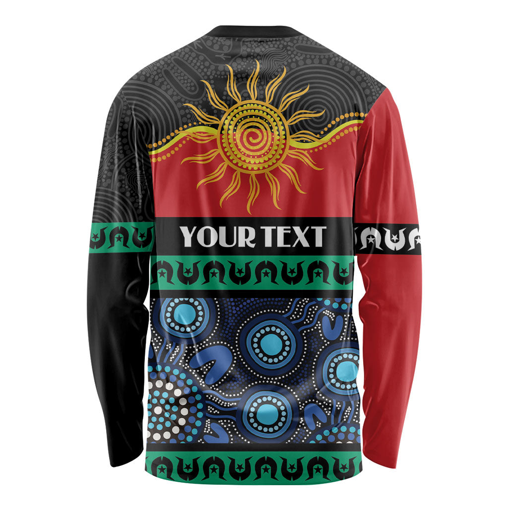Personalised Australian Aboriginal Torres Strait Islanders Long Sleeve Shirt Together We Rise Together We Stay Deadly