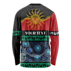 Personalised Australian Aboriginal Torres Strait Islanders Long Sleeve Shirt Together We Rise Together We Stay Deadly