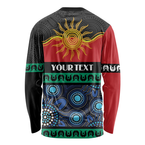 Personalised Australian Aboriginal Torres Strait Islanders Long Sleeve Shirt Together We Rise Together We Stay Deadly