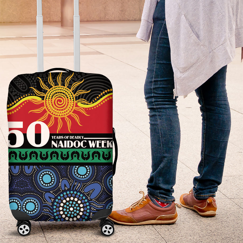 Australian Aboriginal Torres Strait Islanders Luggage Cover Together We Rise Together We Stay Deadly