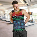 Personalised Australian Aboriginal Torres Strait Islanders Men Tank Top Together We Rise Together We Stay Deadly