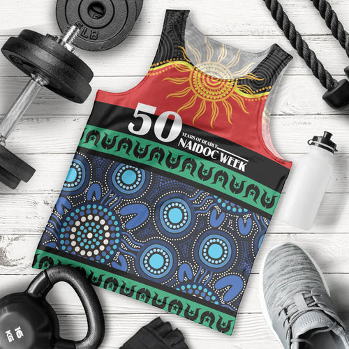 Personalised Australian Aboriginal Torres Strait Islanders Men Tank Top Together We Rise Together We Stay Deadly