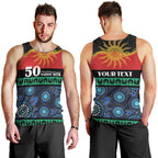 Personalised Australian Aboriginal Torres Strait Islanders Men Tank Top Together We Rise Together We Stay Deadly