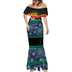 Personalised Australian Aboriginal Torres Strait Islanders Mermaid Dress Together We Rise Together We Stay Deadly