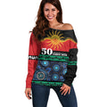 Personalised Australian Aboriginal Torres Strait Islanders Off Shoulder Sweater Together We Rise Together We Stay Deadly