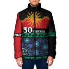 Personalised Australian Aboriginal Torres Strait Islanders Padded Jacket Together We Rise Together We Stay Deadly