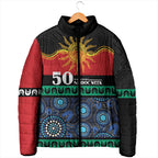 Personalised Australian Aboriginal Torres Strait Islanders Padded Jacket Together We Rise Together We Stay Deadly