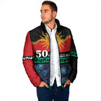 Personalised Australian Aboriginal Torres Strait Islanders Padded Jacket Together We Rise Together We Stay Deadly