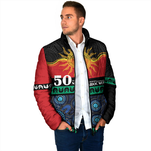Personalised Australian Aboriginal Torres Strait Islanders Padded Jacket Together We Rise Together We Stay Deadly