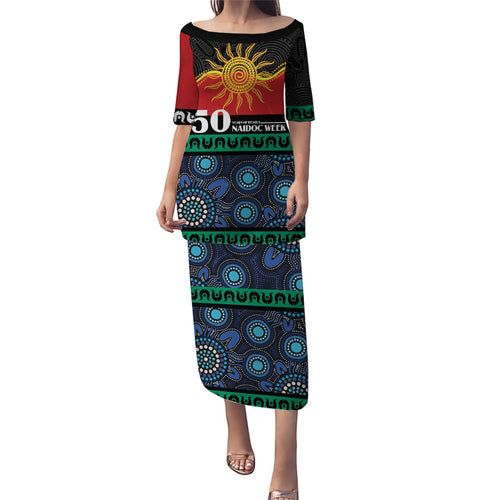 Personalised Australian Aboriginal Torres Strait Islanders Puletasi Together We Rise Together We Stay Deadly