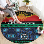 Australian Aboriginal Torres Strait Islanders Round Carpet Together We Rise Together We Stay Deadly