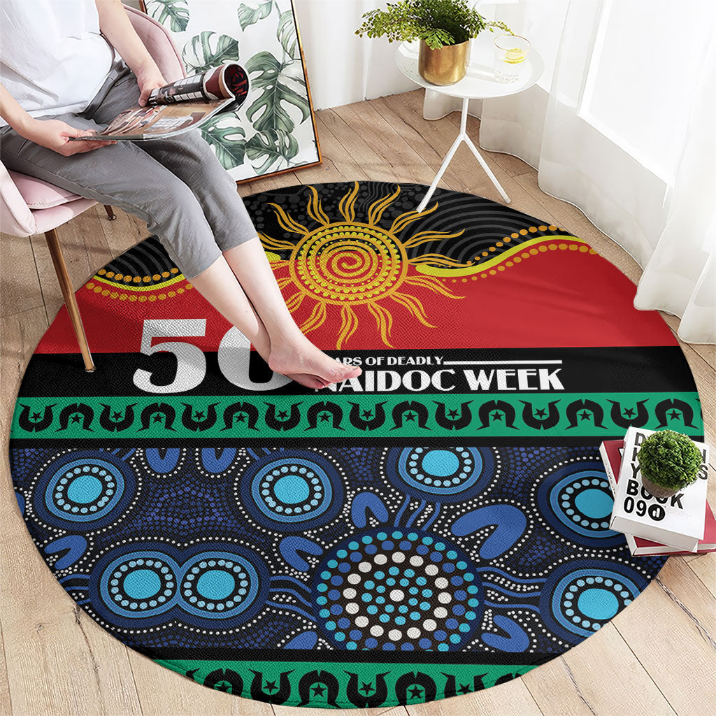 Australian Aboriginal Torres Strait Islanders Round Carpet Together We Rise Together We Stay Deadly
