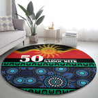 Australian Aboriginal Torres Strait Islanders Round Carpet Together We Rise Together We Stay Deadly