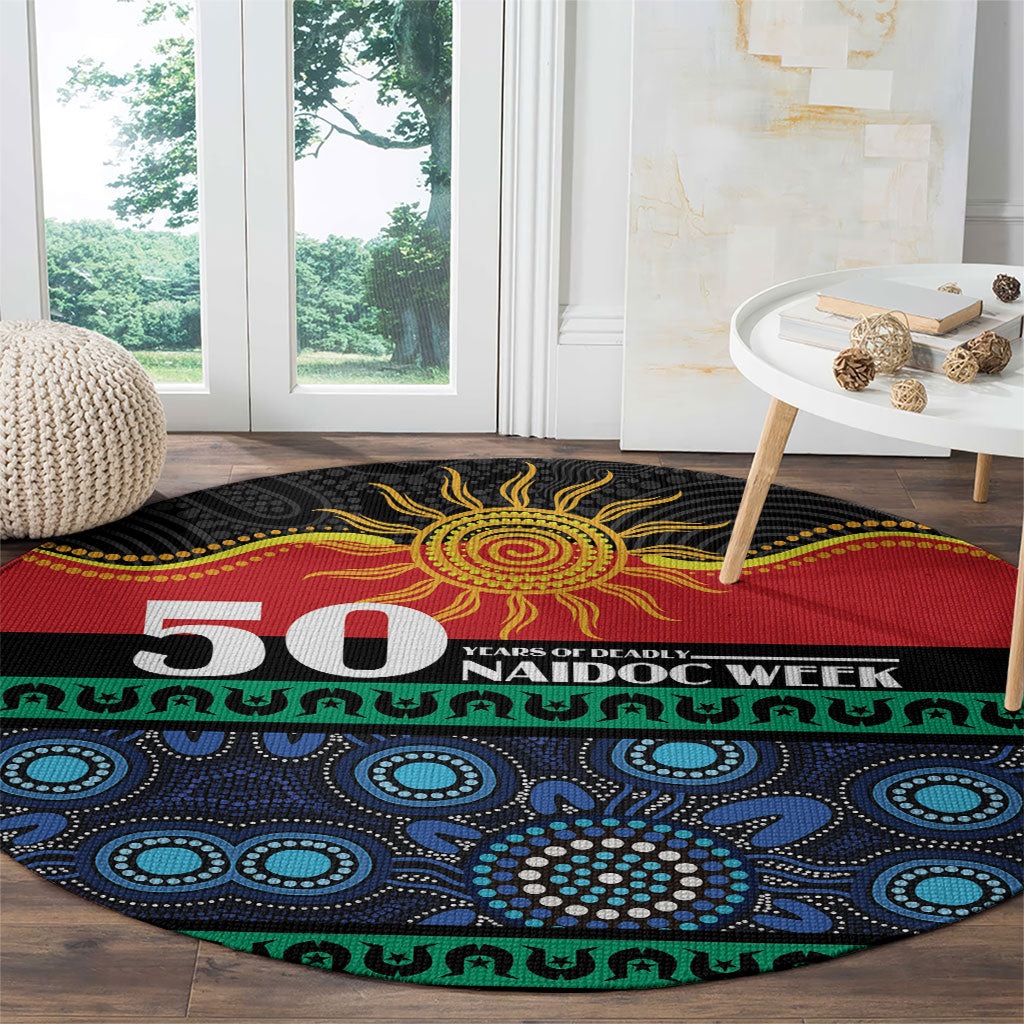 Australian Aboriginal Torres Strait Islanders Round Carpet Together We Rise Together We Stay Deadly