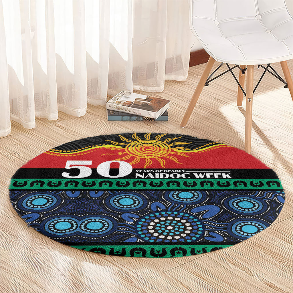 Australian Aboriginal Torres Strait Islanders Round Carpet Together We Rise Together We Stay Deadly