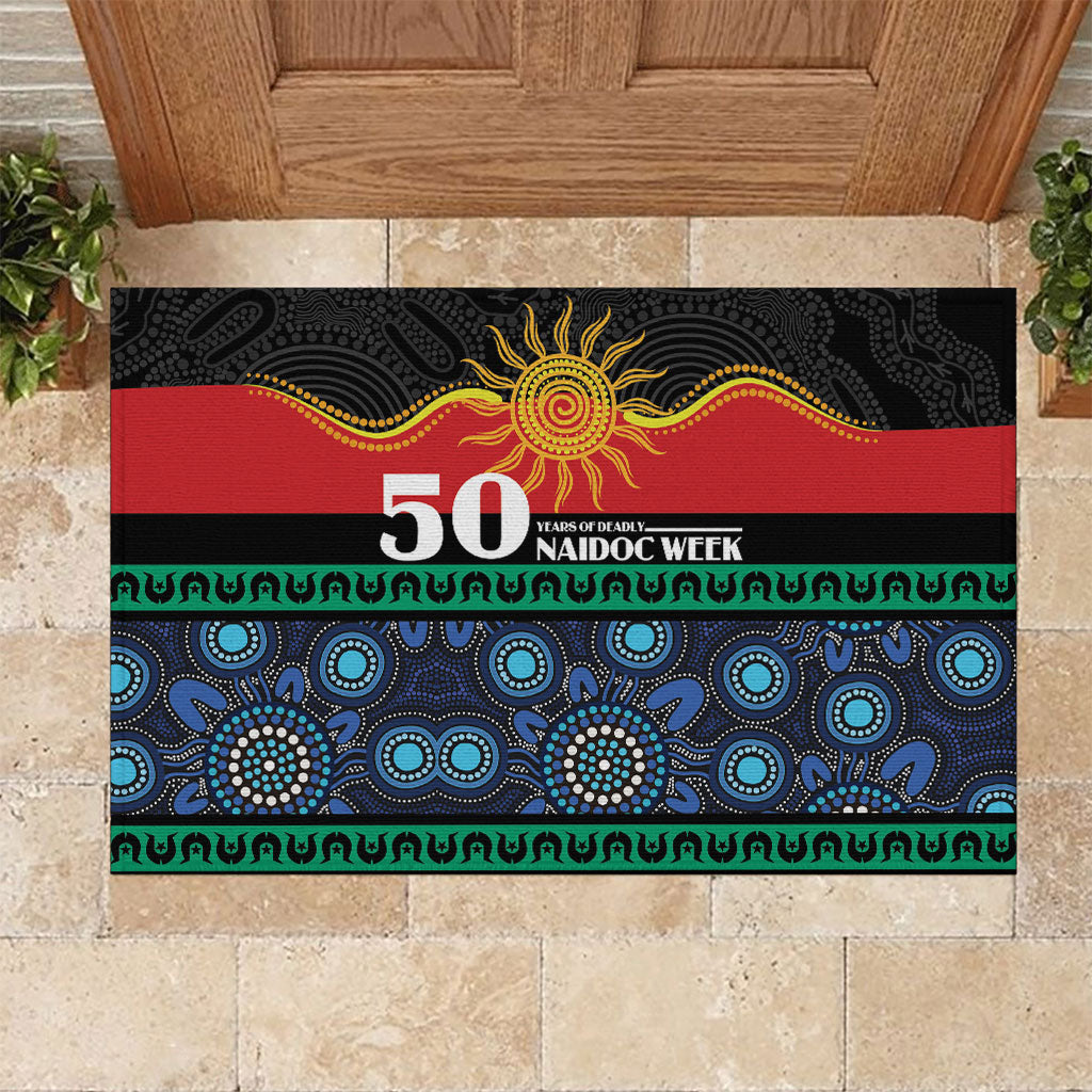 Australian Aboriginal Torres Strait Islanders Rubber Doormat Together We Rise Together We Stay Deadly