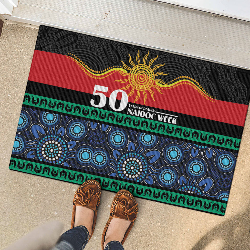 Australian Aboriginal Torres Strait Islanders Rubber Doormat Together We Rise Together We Stay Deadly