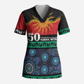 Personalised Australian Aboriginal Torres Strait Islanders Scrub Top Together We Rise Together We Stay Deadly