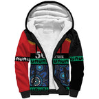 Personalised Australian Aboriginal Torres Strait Islanders Sherpa Hoodie Together We Rise Together We Stay Deadly