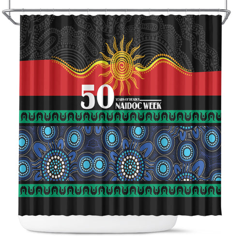 Australian Aboriginal Torres Strait Islanders Shower Curtain Together We Rise Together We Stay Deadly