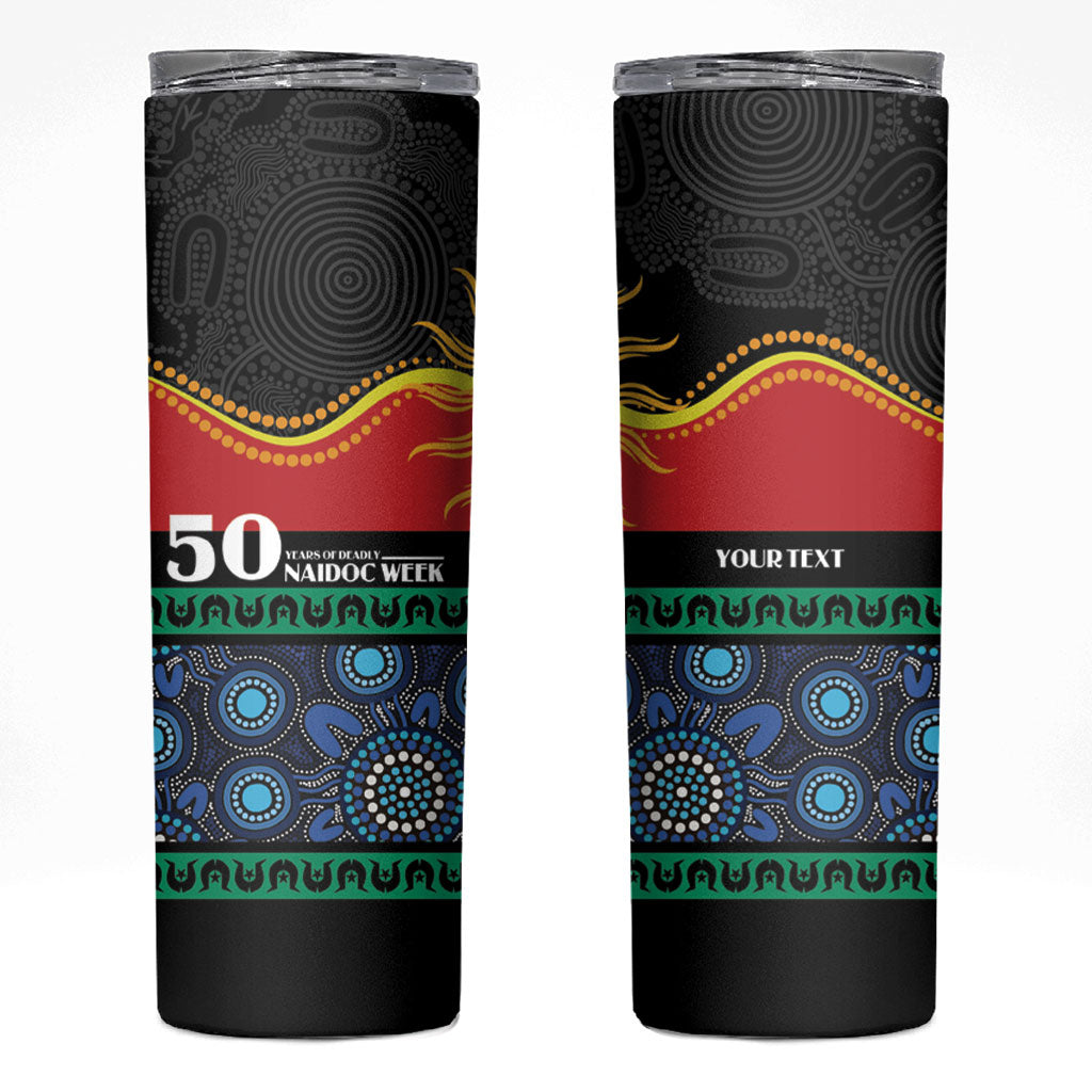 Personalised Australian Aboriginal Torres Strait Islanders Skinny Tumbler Together We Rise Together We Stay Deadly