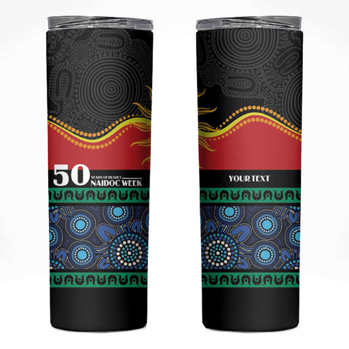Personalised Australian Aboriginal Torres Strait Islanders Skinny Tumbler Together We Rise Together We Stay Deadly