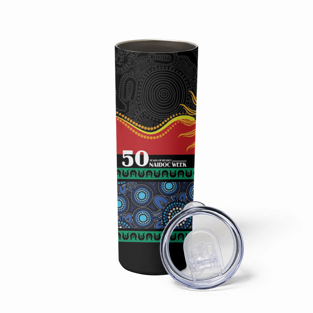 Personalised Australian Aboriginal Torres Strait Islanders Skinny Tumbler Together We Rise Together We Stay Deadly