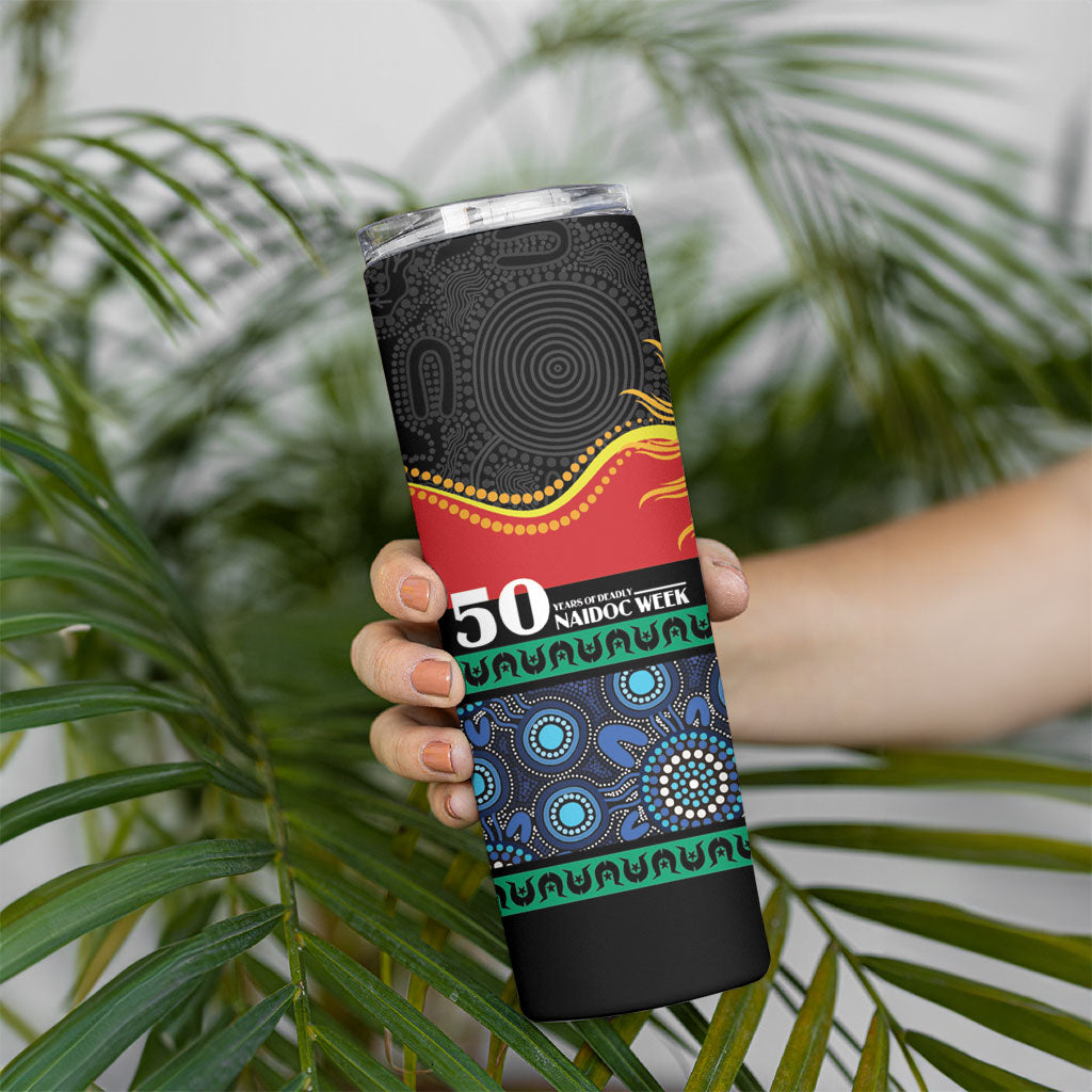 Personalised Australian Aboriginal Torres Strait Islanders Skinny Tumbler Together We Rise Together We Stay Deadly