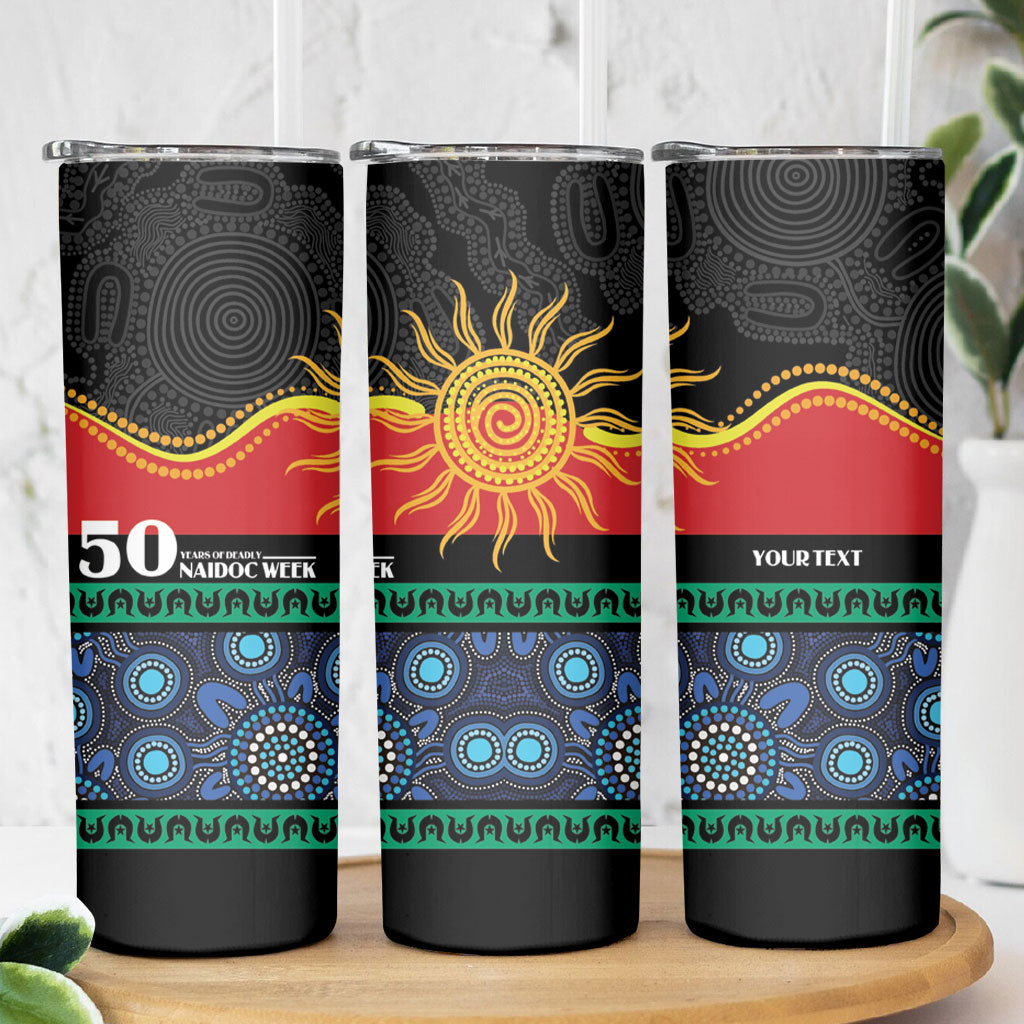 Personalised Australian Aboriginal Torres Strait Islanders Skinny Tumbler Together We Rise Together We Stay Deadly