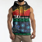 Personalised Australian Aboriginal Torres Strait Islanders Sleeveless Hoodie Together We Rise Together We Stay Deadly