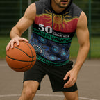 Personalised Australian Aboriginal Torres Strait Islanders Sleeveless Hoodie Together We Rise Together We Stay Deadly
