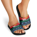 Australian Aboriginal Torres Strait Islanders Slide Sandals Together We Rise Together We Stay Deadly